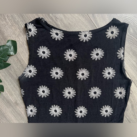 Charlotte Russe 90s Y2K Daisy Flower Slinky Sleeveless Maxi Dress. Size S - Picture 3 of 12